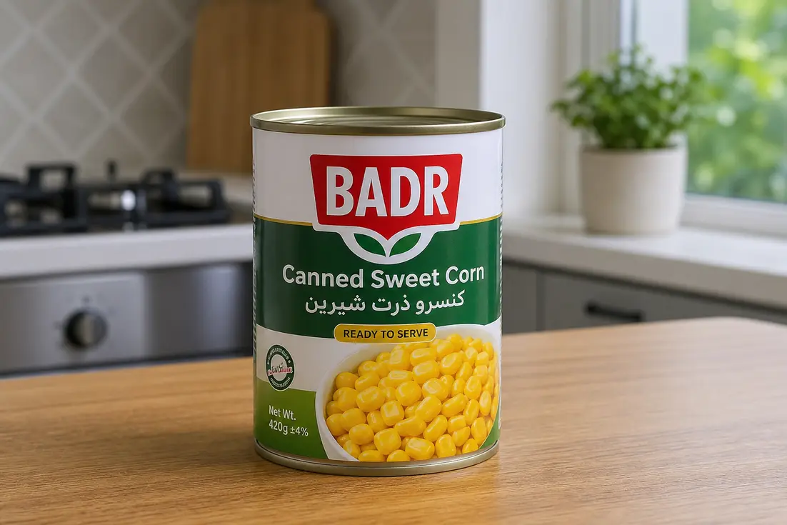 کنسرو ذرت بدر بستهبندی و تحویل سفارش فروشگاهی
