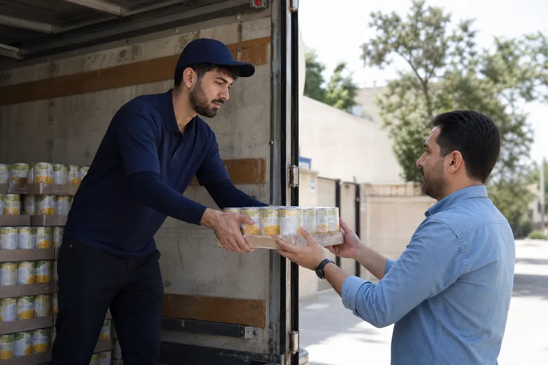 کنسرو ذرت شیرین دلپذیر بسته‌بندی و تحویل مطمئن سفارش